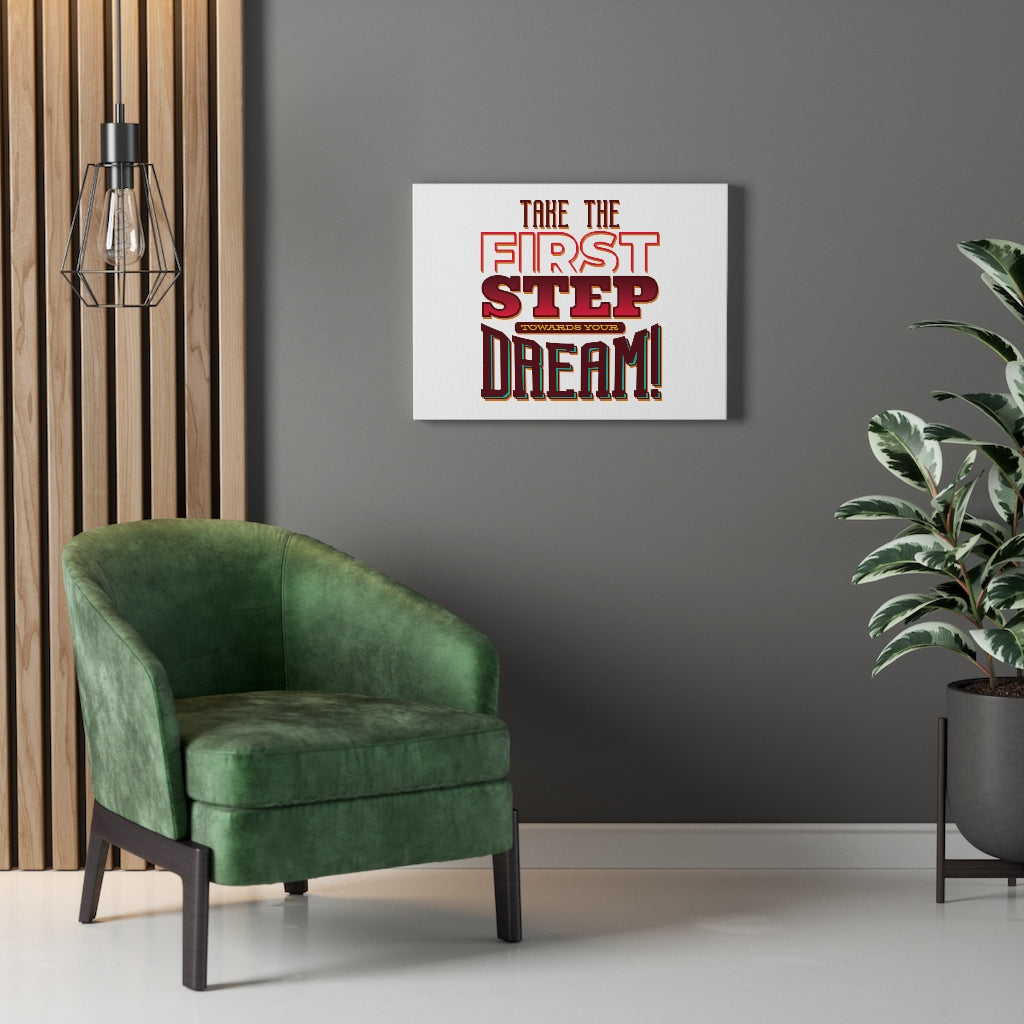 Scripture Walls Inspirational Wall Art The First Step Wall Art Motivational Motto Inspiring Prints Artwork Decor Ready to Hang Unframed-Express Your Love Gifts