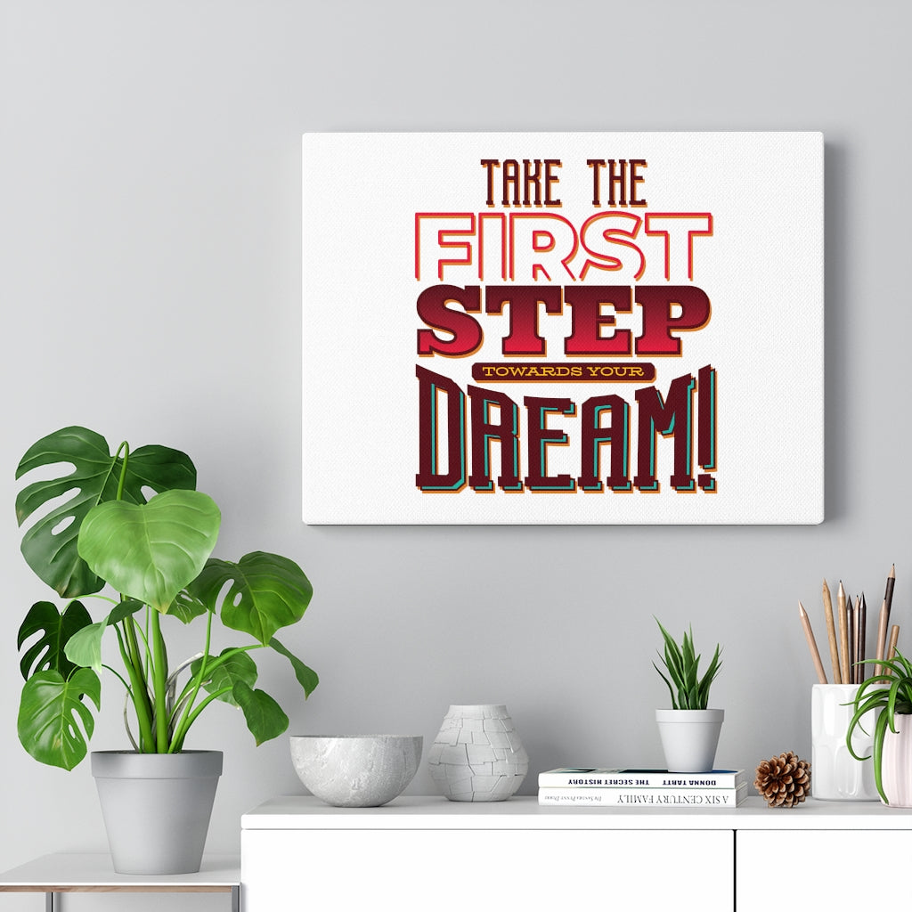 Scripture Walls Inspirational Wall Art The First Step Wall Art Motivational Motto Inspiring Prints Artwork Decor Ready to Hang Unframed-Express Your Love Gifts