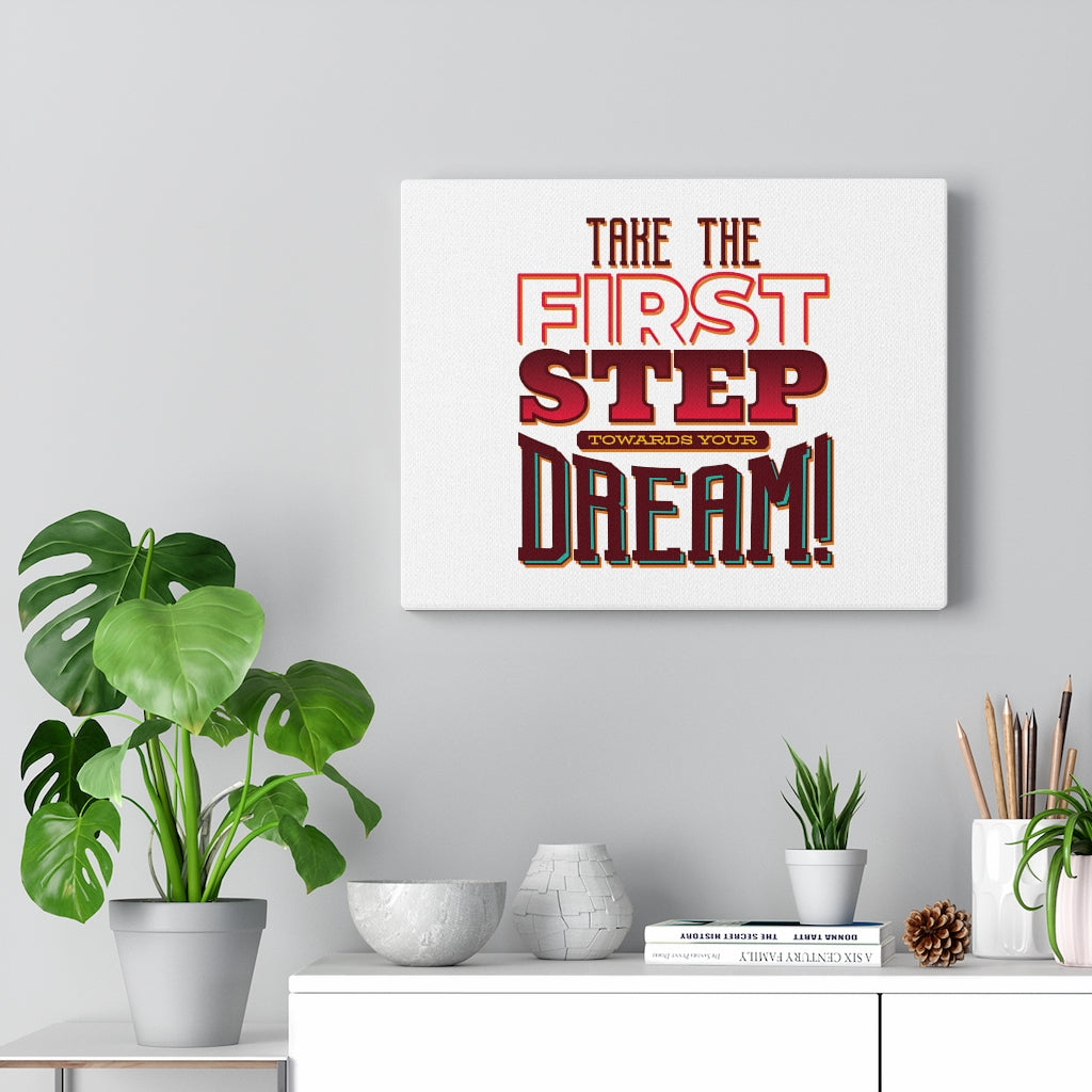 Scripture Walls Inspirational Wall Art The First Step Wall Art Motivational Motto Inspiring Prints Artwork Decor Ready to Hang Unframed-Express Your Love Gifts