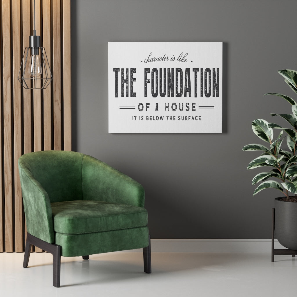 Scripture Walls Inspirational Wall Art The Foundation Of A House Wall Art Motivation Wall Decor for Home Office Gym Inspiring Success Quote Print Ready to Hang Unframed-Express Your Love Gifts