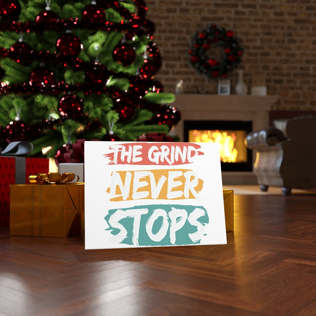 Scripture Walls Inspirational Wall Art The Grind Never Stops Wall Art Motivation Wall Decor for Home Office Gym Inspiring Success Quote Print Ready to Hang Unframed-Express Your Love Gifts