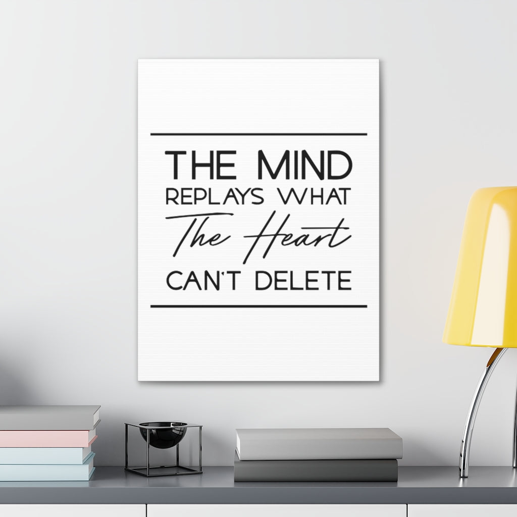 Scripture Walls Inspirational Wall Art The Heart Can't Delete Motivation Wall Decor for Home Office Gym Inspiring Success Quote Print Ready to Hang Unframed-Express Your Love Gifts
