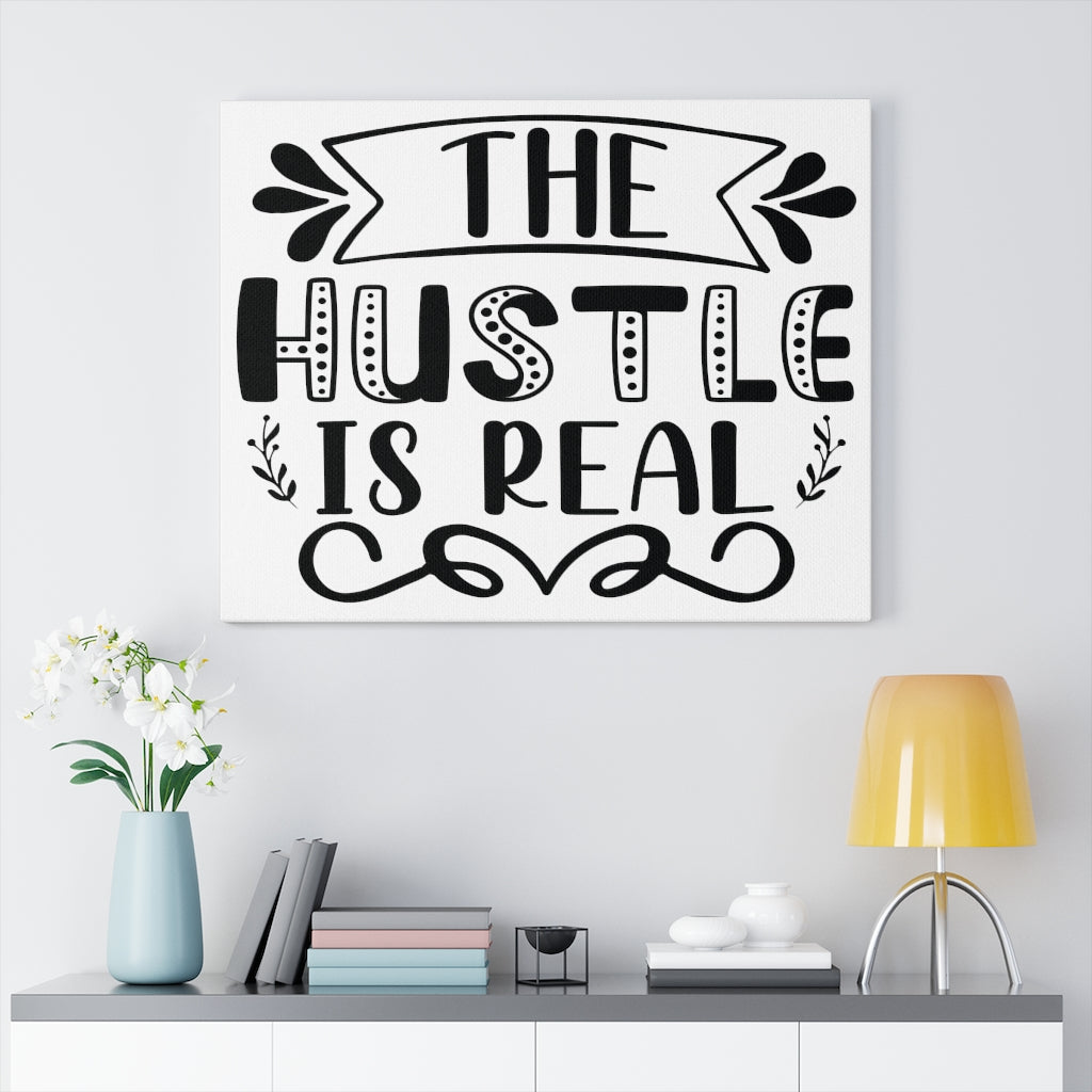 Scripture Walls Inspirational Wall Art The Hustle Is Real Wall Art Motivation Wall Decor for Home Office Gym Inspiring Success Quote Print Ready to Hang Unframed-Express Your Love Gifts