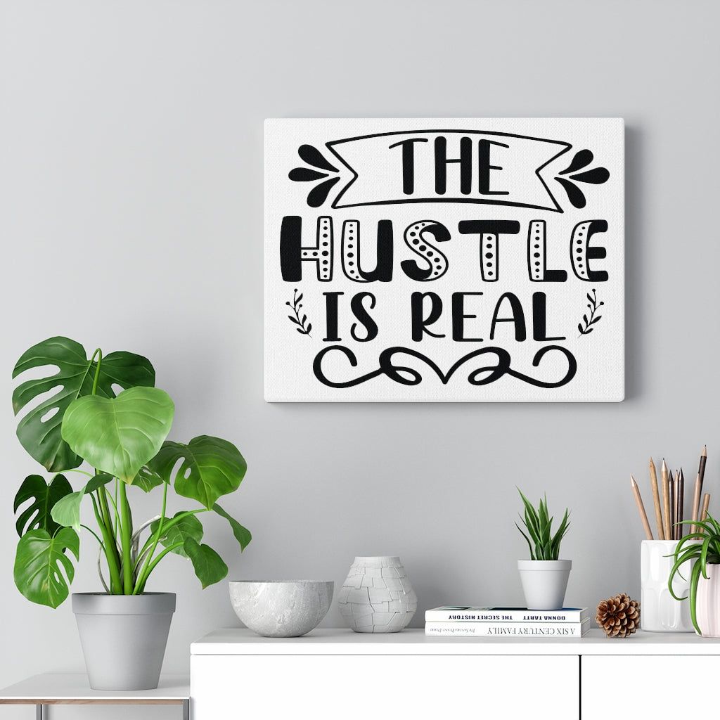 Scripture Walls Inspirational Wall Art The Hustle Is Real Wall Art Motivation Wall Decor for Home Office Gym Inspiring Success Quote Print Ready to Hang Unframed-Express Your Love Gifts