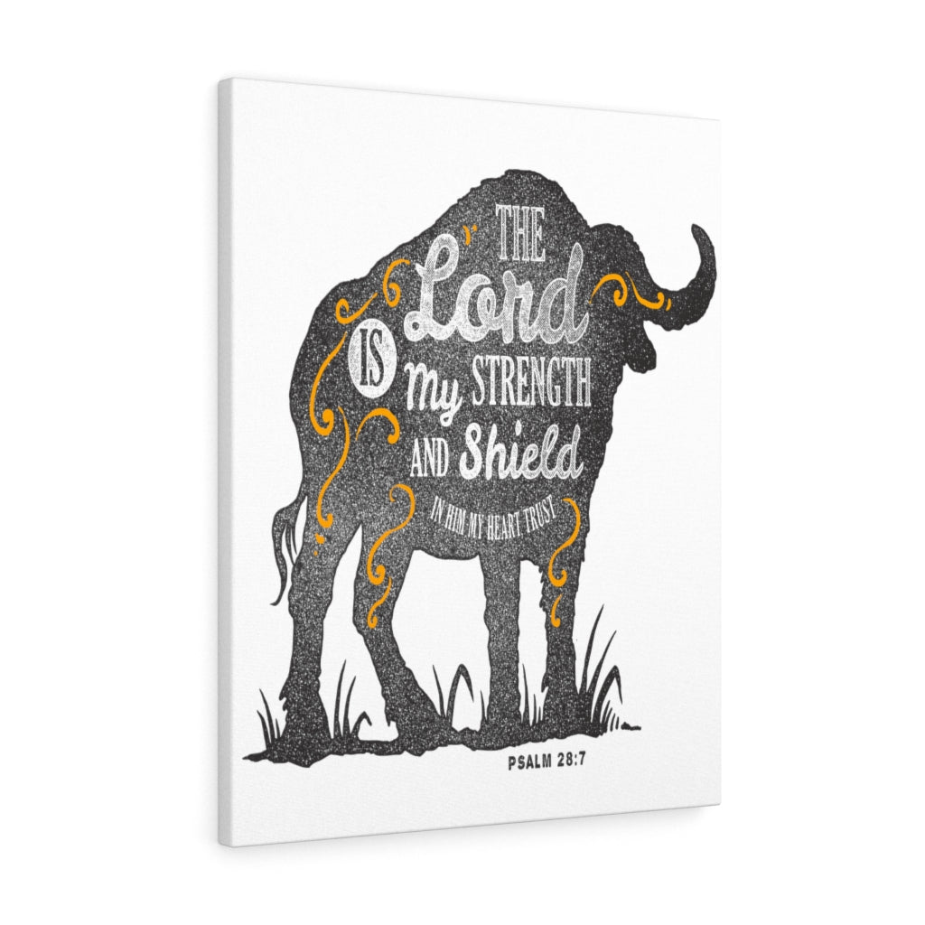 Scripture Walls Inspirational Wall Art The Lord Is My Strength Wall Art Motivation Wall Decor for Home Office Gym Inspiring Success Quote Print Ready to Hang Unframed-Express Your Love Gifts