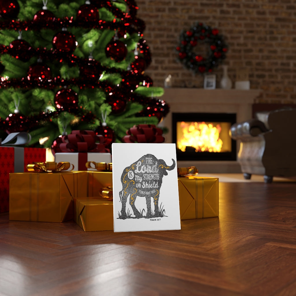 Scripture Walls Inspirational Wall Art The Lord Is My Strength Wall Art Motivation Wall Decor for Home Office Gym Inspiring Success Quote Print Ready to Hang Unframed-Express Your Love Gifts