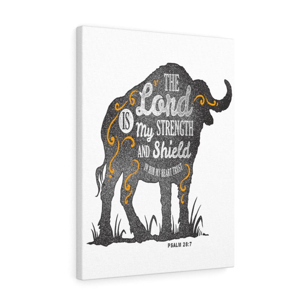 Scripture Walls Inspirational Wall Art The Lord Is My Strength Wall Art Motivation Wall Decor for Home Office Gym Inspiring Success Quote Print Ready to Hang Unframed-Express Your Love Gifts