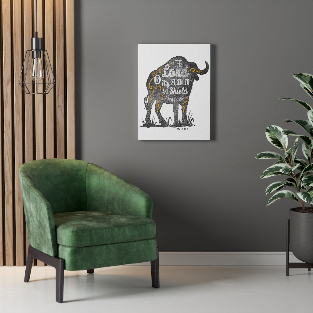 Scripture Walls Inspirational Wall Art The Lord Is My Strength Wall Art Motivation Wall Decor for Home Office Gym Inspiring Success Quote Print Ready to Hang Unframed-Express Your Love Gifts