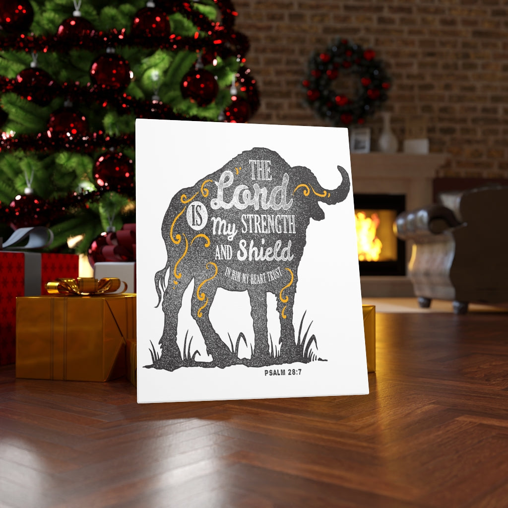 Scripture Walls Inspirational Wall Art The Lord Is My Strength Wall Art Motivation Wall Decor for Home Office Gym Inspiring Success Quote Print Ready to Hang Unframed-Express Your Love Gifts