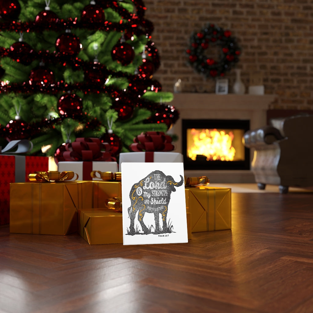 Scripture Walls Inspirational Wall Art The Lord Is My Strength Wall Art Motivation Wall Decor for Home Office Gym Inspiring Success Quote Print Ready to Hang Unframed-Express Your Love Gifts