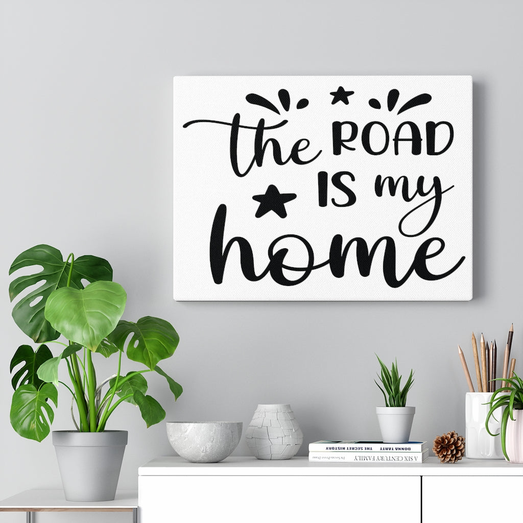 Scripture Walls Inspirational Wall Art The Road Is My Home Wall Art Motivation Wall Decor for Home Office Gym Inspiring Success Quote Print Ready to Hang Unframed-Express Your Love Gifts
