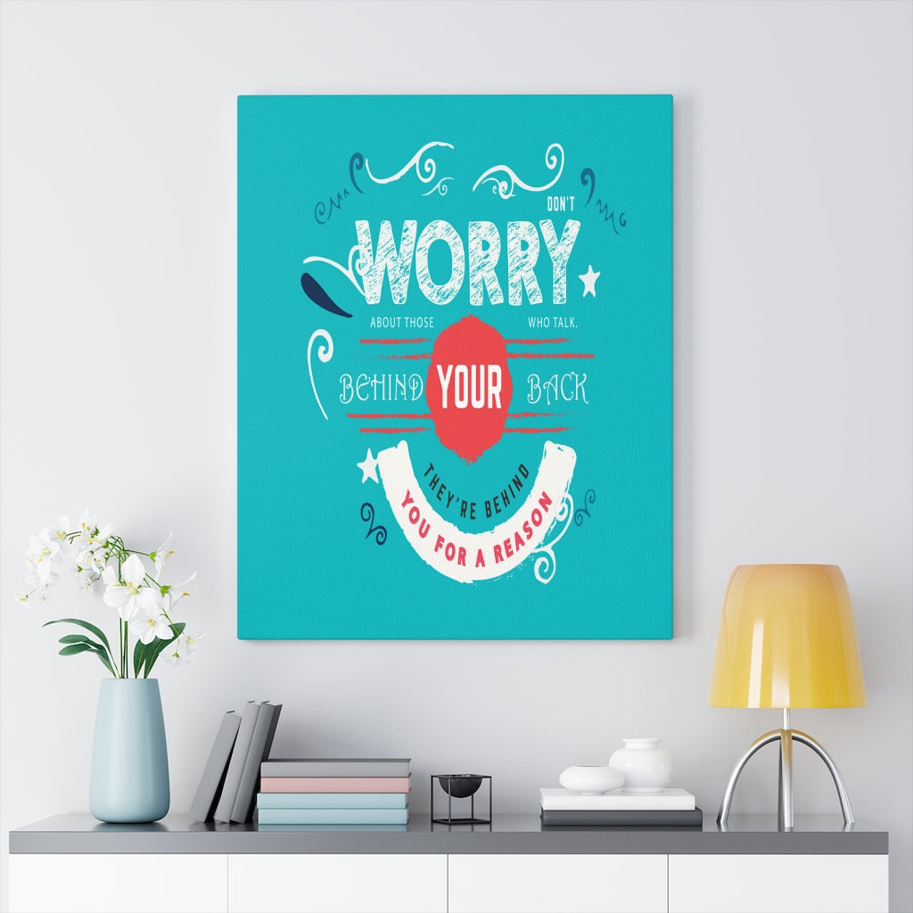 Scripture Walls Inspirational Wall Art They're Behind You For A Reason Wall Art Motivation Wall Decor for Home Office Gym Inspiring Success Quote Print Ready to Hang Unframed-Express Your Love Gifts