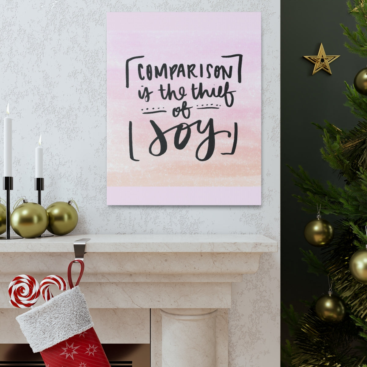 Scripture Walls Inspirational Wall Art Thief Of Joy Motivation Wall Decor for Home Office Gym Inspiring Success Quote Print Ready to Hang Unframed-Express Your Love Gifts