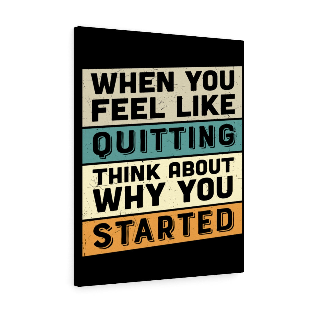 Scripture Walls Inspirational Wall Art Think About Why You Started Wall Art Motivation Wall Decor for Home Office Gym Inspiring Success Quote Print Ready to Hang Unframed-Express Your Love Gifts