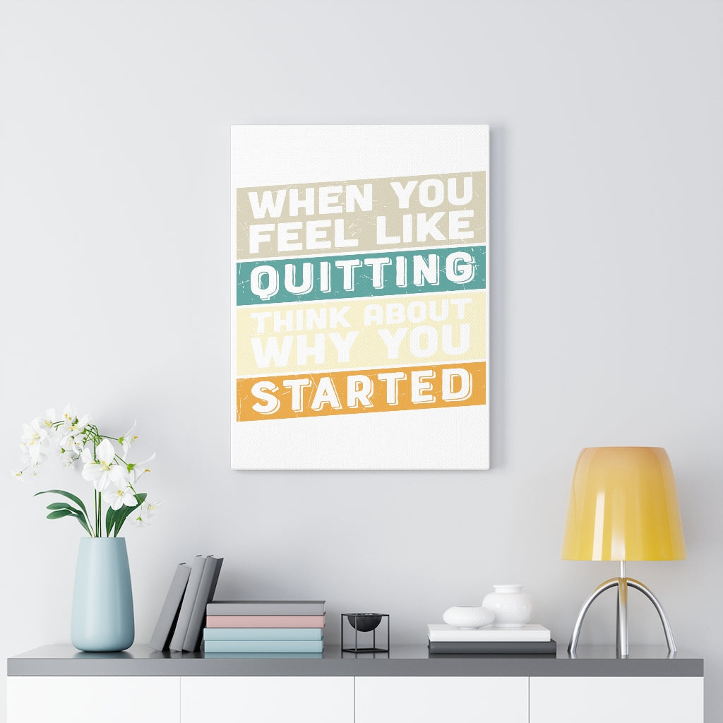 Scripture Walls Inspirational Wall Art Think About Why You Started Wall Art Motivation Wall Decor for Home Office Gym Inspiring Success Quote Print Ready to Hang Unframed-Express Your Love Gifts