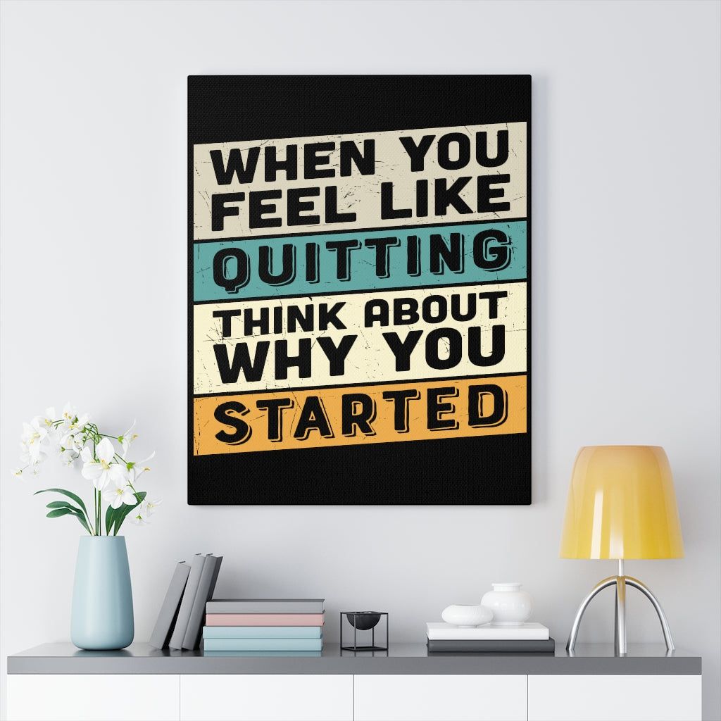 Scripture Walls Inspirational Wall Art Think About Why You Started Wall Art Motivation Wall Decor for Home Office Gym Inspiring Success Quote Print Ready to Hang Unframed-Express Your Love Gifts