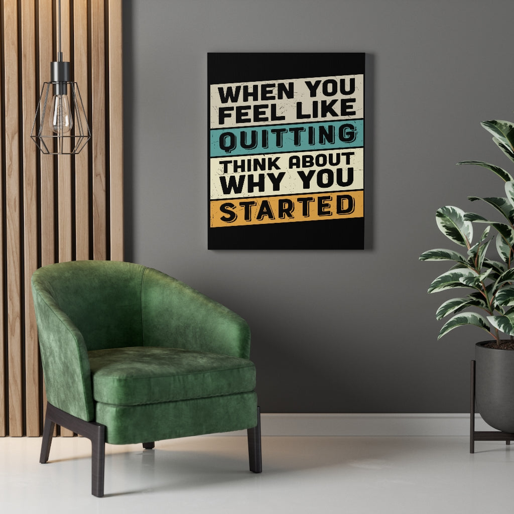 Scripture Walls Inspirational Wall Art Think About Why You Started Wall Art Motivation Wall Decor for Home Office Gym Inspiring Success Quote Print Ready to Hang Unframed-Express Your Love Gifts