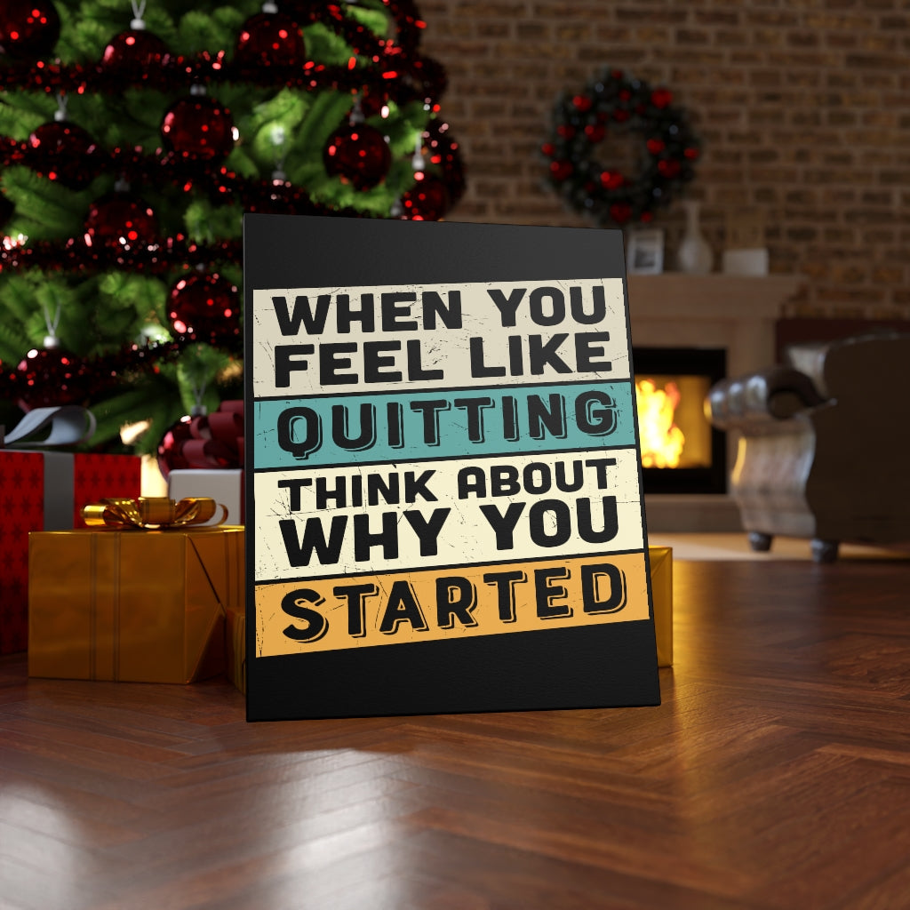 Scripture Walls Inspirational Wall Art Think About Why You Started Wall Art Motivation Wall Decor for Home Office Gym Inspiring Success Quote Print Ready to Hang Unframed-Express Your Love Gifts