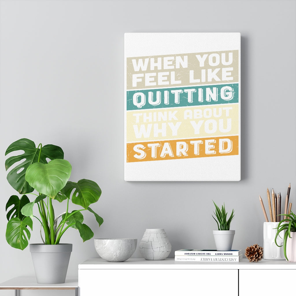 Scripture Walls Inspirational Wall Art Think About Why You Started Wall Art Motivation Wall Decor for Home Office Gym Inspiring Success Quote Print Ready to Hang Unframed-Express Your Love Gifts