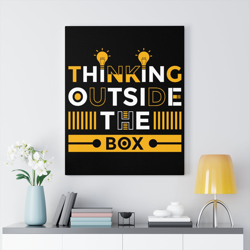 Scripture Walls Inspirational Wall Art Thinking Outside the Box Wall Art Motivation Wall Decor for Home Office Gym Inspiring Success Quote Print Ready to Hang Unframed-Express Your Love Gifts