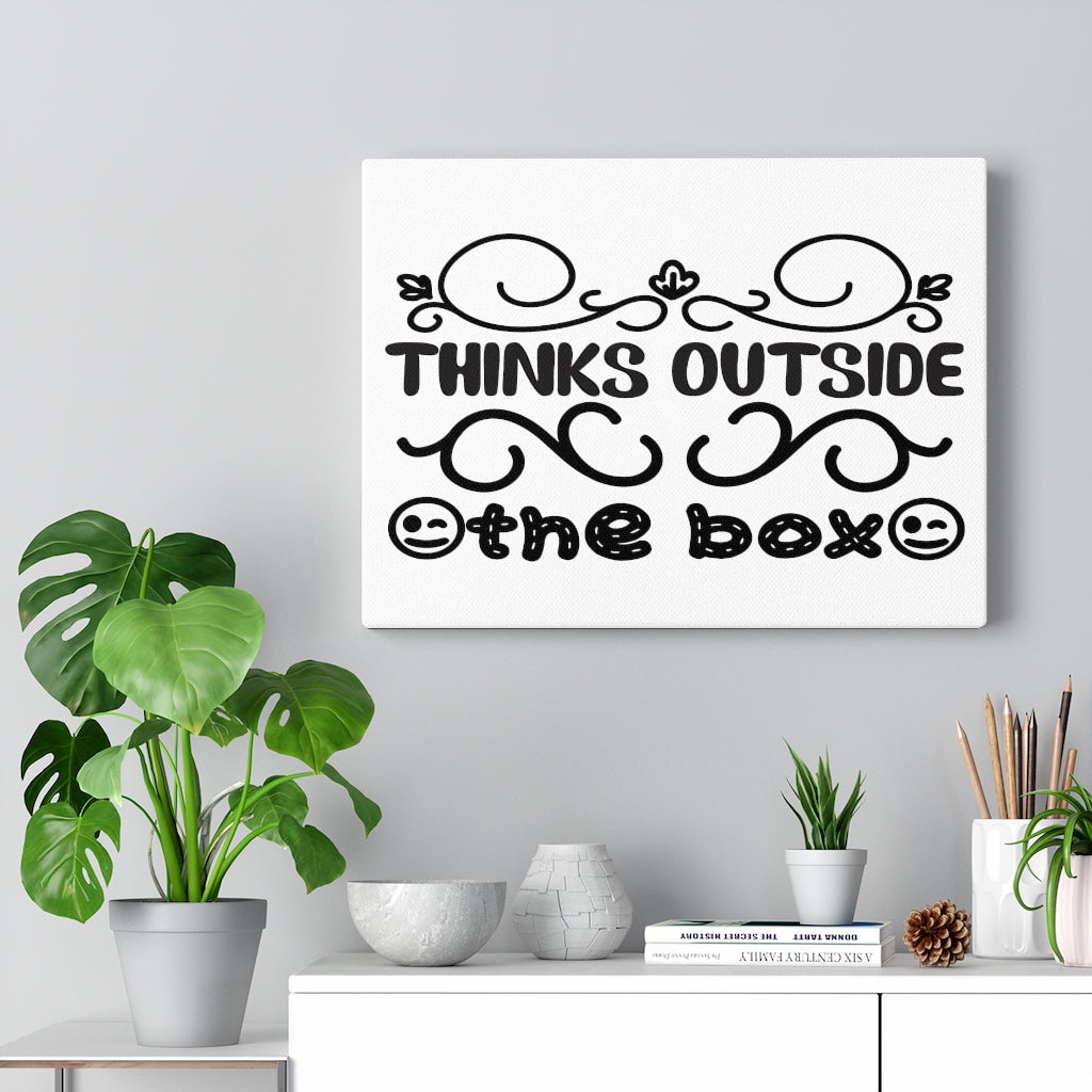 Scripture Walls Inspirational Wall Art Thinks Outside The Box Wall Art Motivation Wall Decor for Home Office Gym Inspiring Success Quote Print Ready to Hang Unframed-Express Your Love Gifts