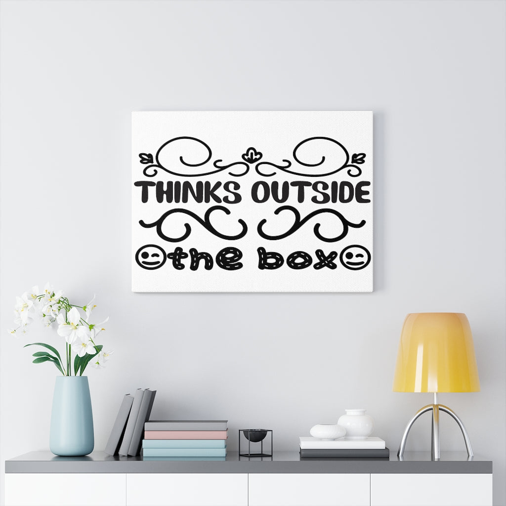 Scripture Walls Inspirational Wall Art Thinks Outside The Box Wall Art Motivation Wall Decor for Home Office Gym Inspiring Success Quote Print Ready to Hang Unframed-Express Your Love Gifts