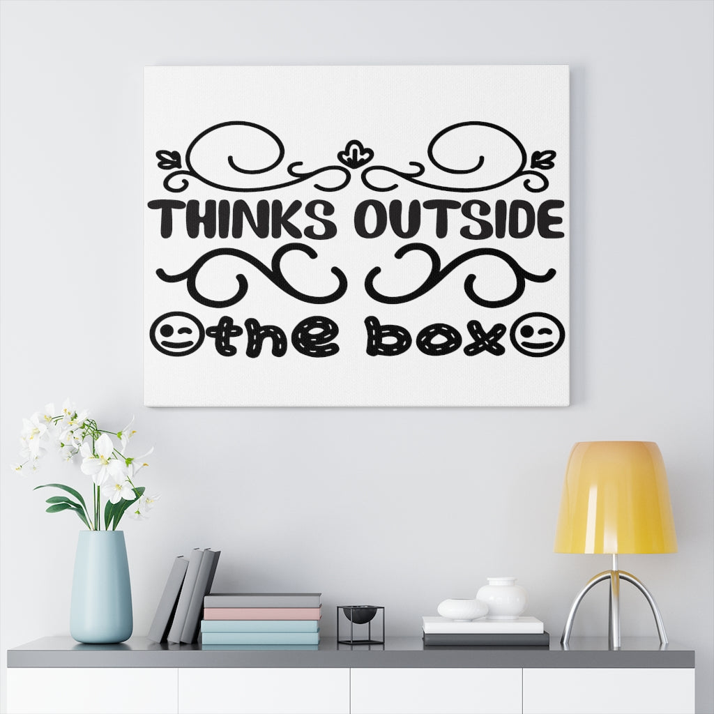 Scripture Walls Inspirational Wall Art Thinks Outside The Box Wall Art Motivation Wall Decor for Home Office Gym Inspiring Success Quote Print Ready to Hang Unframed-Express Your Love Gifts