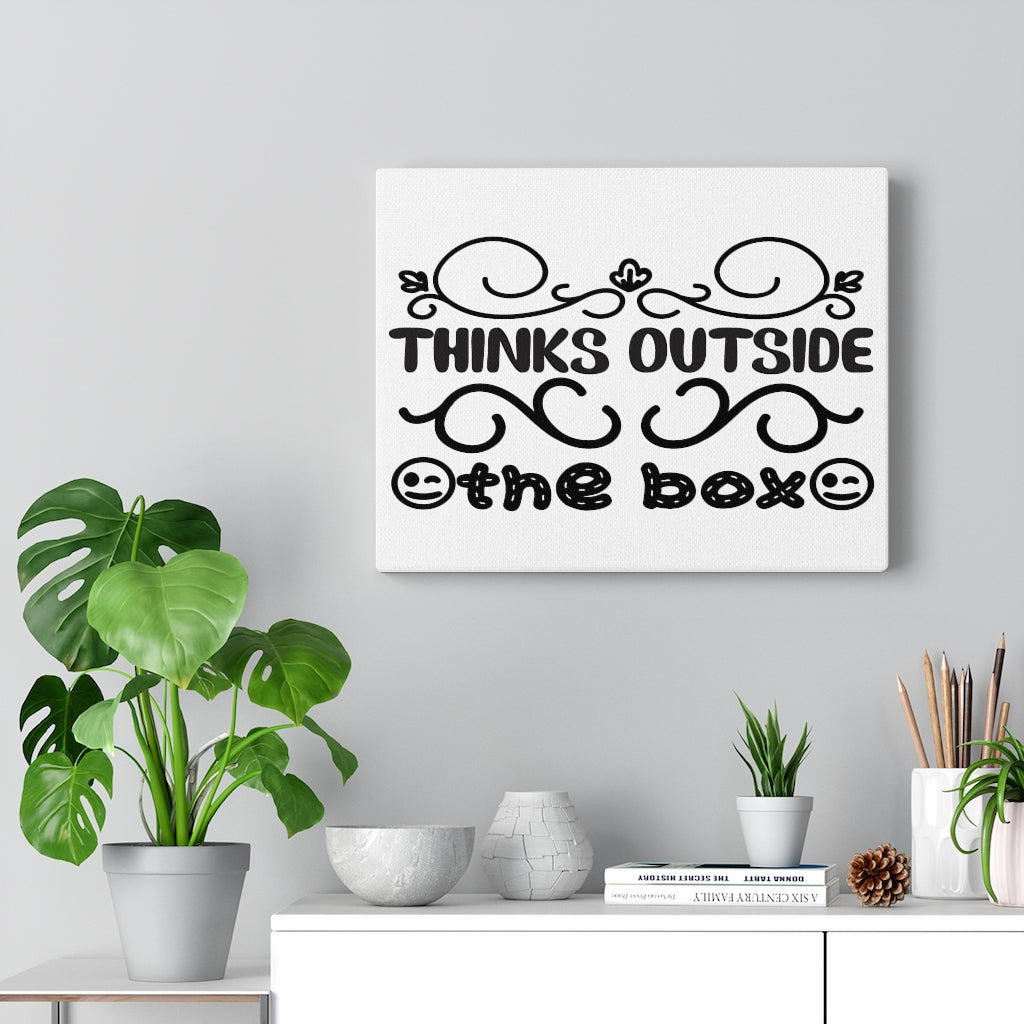 Scripture Walls Inspirational Wall Art Thinks Outside The Box Wall Art Motivation Wall Decor for Home Office Gym Inspiring Success Quote Print Ready to Hang Unframed-Express Your Love Gifts