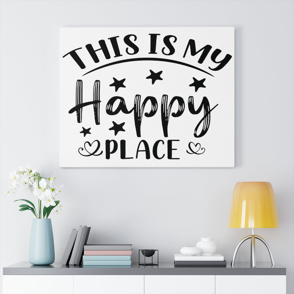 Scripture Walls Inspirational Wall Art This Is My Happy Place Wall Art Motivation Wall Decor for Home Office Gym Inspiring Success Quote Print Ready to Hang Unframed-Express Your Love Gifts