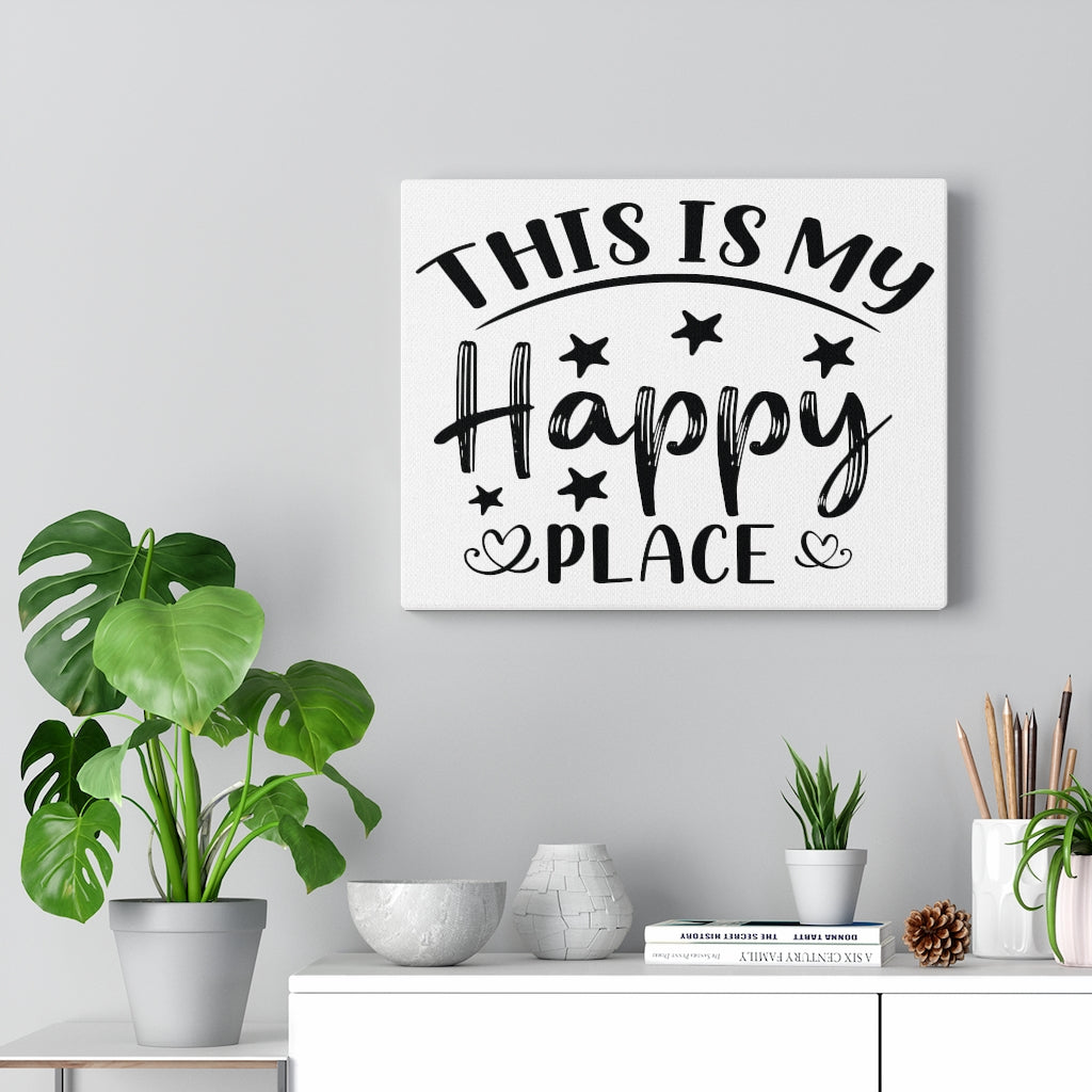 Scripture Walls Inspirational Wall Art This Is My Happy Place Wall Art Motivation Wall Decor for Home Office Gym Inspiring Success Quote Print Ready to Hang Unframed-Express Your Love Gifts