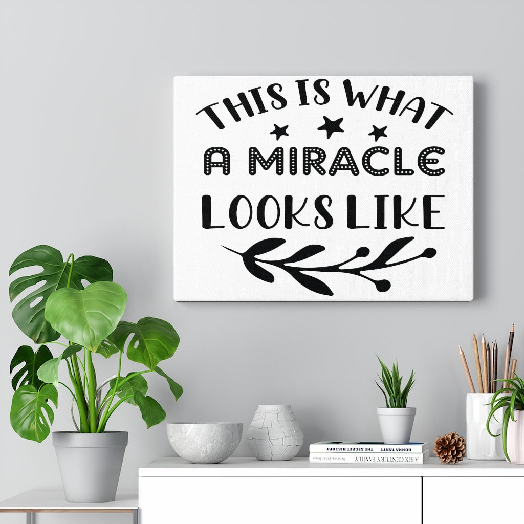 Scripture Walls Inspirational Wall Art This Is What A Miracle Looks Like Wall Art Motivation Wall Decor for Home Office Gym Inspiring Success Quote Print Ready to Hang Unframed-Express Your Love Gifts