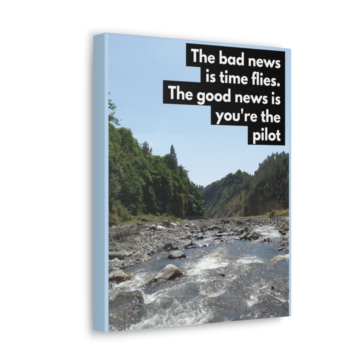 Scripture Walls Inspirational Wall Art Time Flies You're The Pilot Motivation Wall Decor for Home Office Gym Inspiring Success Quote Print Ready to Hang Unframed-Express Your Love Gifts