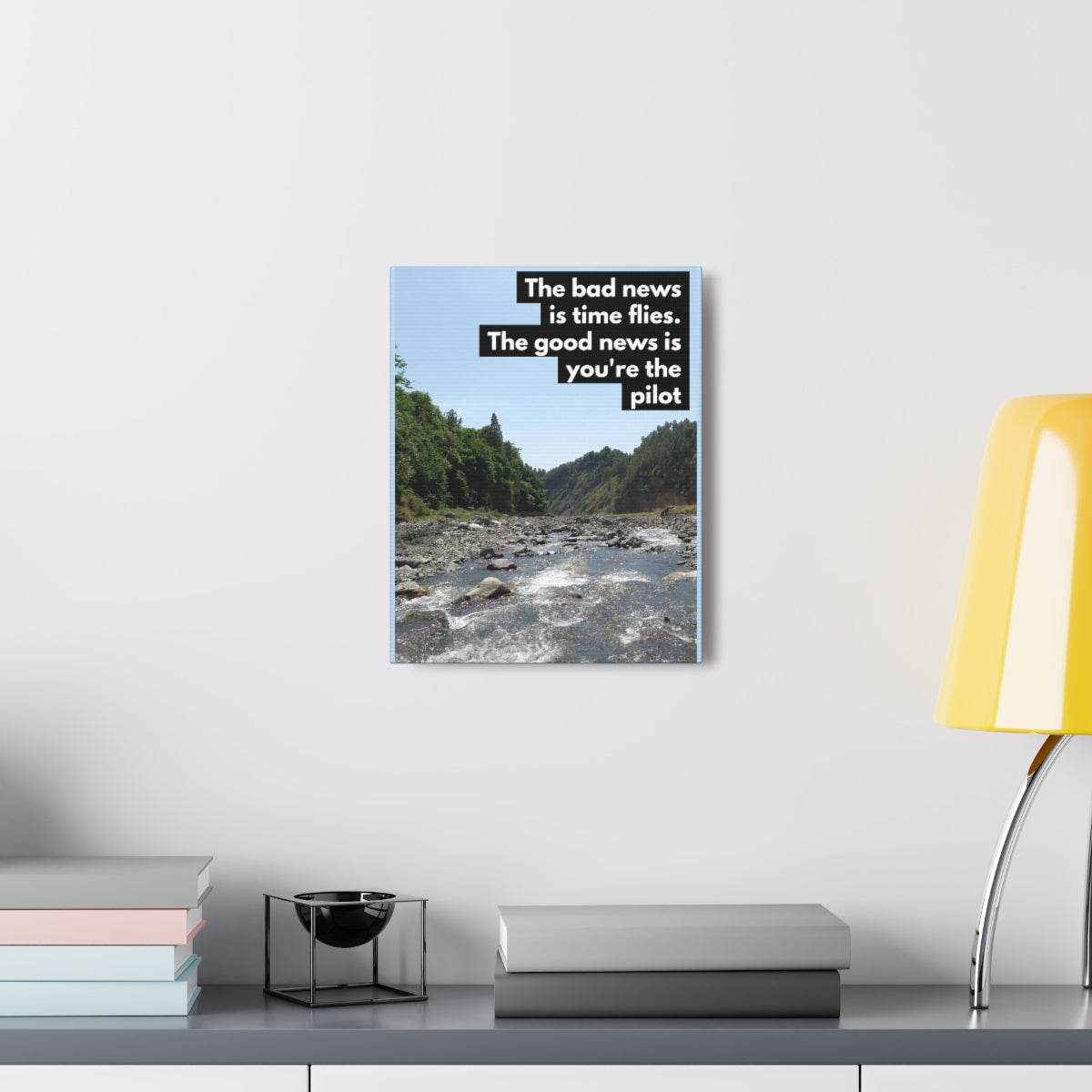 Scripture Walls Inspirational Wall Art Time Flies You're The Pilot Motivation Wall Decor for Home Office Gym Inspiring Success Quote Print Ready to Hang Unframed-Express Your Love Gifts