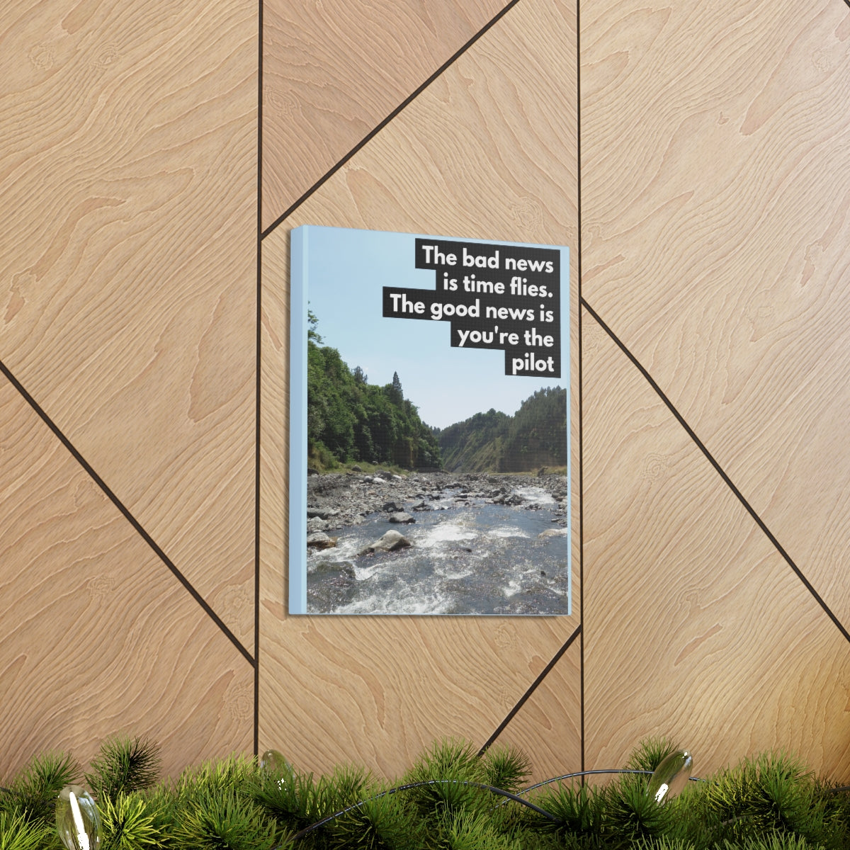 Scripture Walls Inspirational Wall Art Time Flies You're The Pilot Motivation Wall Decor for Home Office Gym Inspiring Success Quote Print Ready to Hang Unframed-Express Your Love Gifts