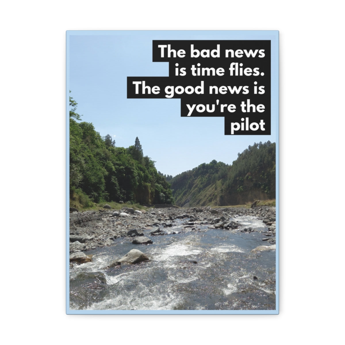 Scripture Walls Inspirational Wall Art Time Flies You're The Pilot Motivation Wall Decor for Home Office Gym Inspiring Success Quote Print Ready to Hang Unframed-Express Your Love Gifts