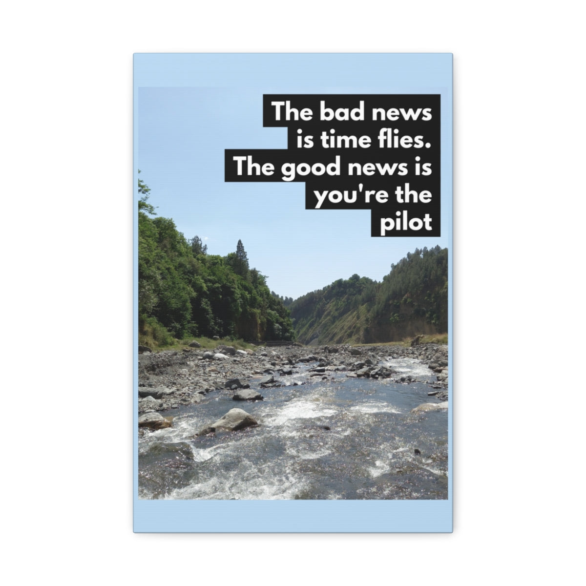 Scripture Walls Inspirational Wall Art Time Flies You're The Pilot Motivation Wall Decor for Home Office Gym Inspiring Success Quote Print Ready to Hang Unframed-Express Your Love Gifts