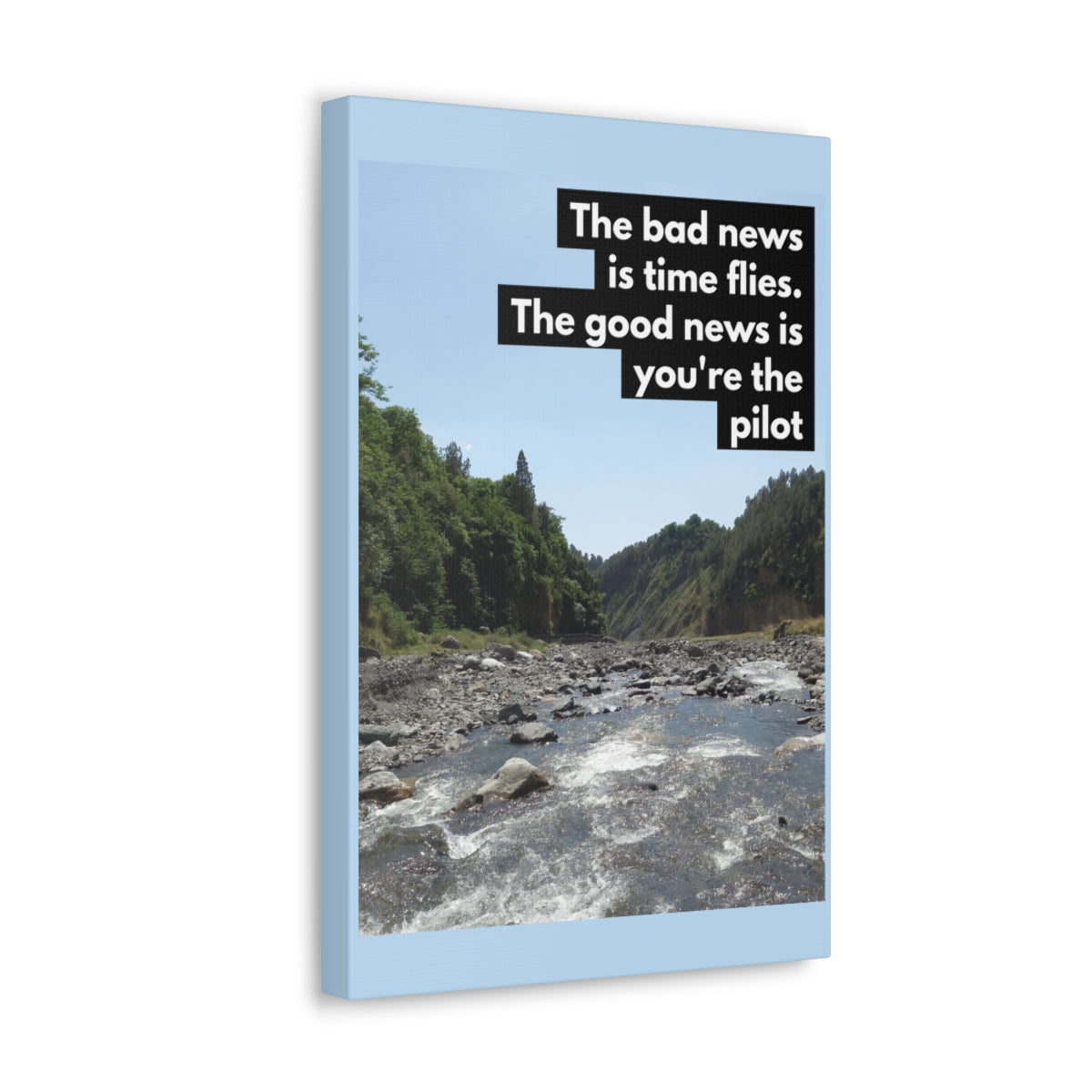 Scripture Walls Inspirational Wall Art Time Flies You're The Pilot Motivation Wall Decor for Home Office Gym Inspiring Success Quote Print Ready to Hang Unframed-Express Your Love Gifts