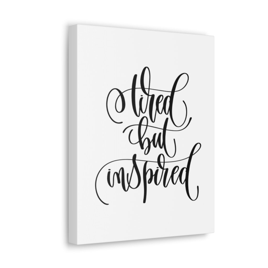 Scripture Walls Inspirational Wall Art Tired But Inspired Motivation Wall Decor for Home Office Gym Inspiring Success Quote Print Ready to Hang Unframed-Express Your Love Gifts