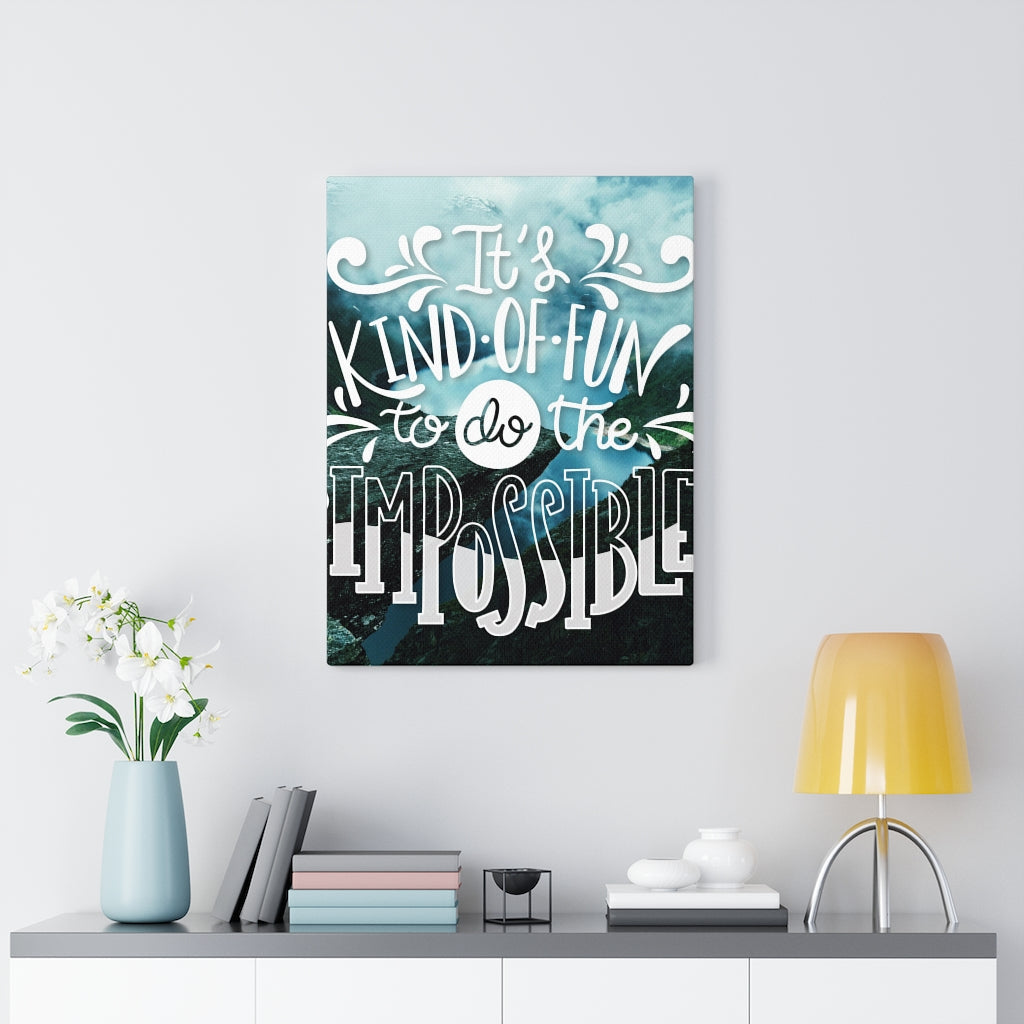 Scripture Walls Inspirational Wall Art To Do The Impossible Wall Art Motivational Motto Inspiring Prints Artwork Decor Ready to Hang Unframed-Express Your Love Gifts