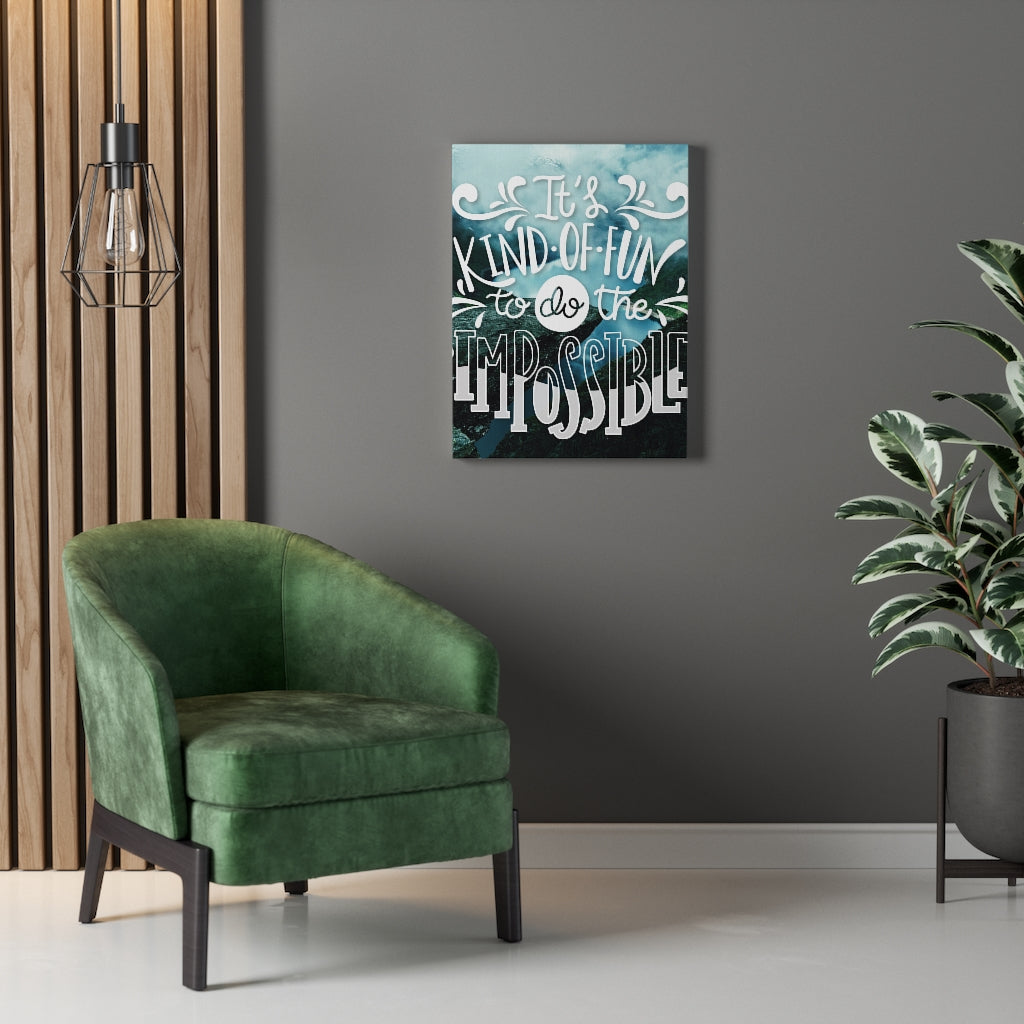 Scripture Walls Inspirational Wall Art To Do The Impossible Wall Art Motivational Motto Inspiring Prints Artwork Decor Ready to Hang Unframed-Express Your Love Gifts