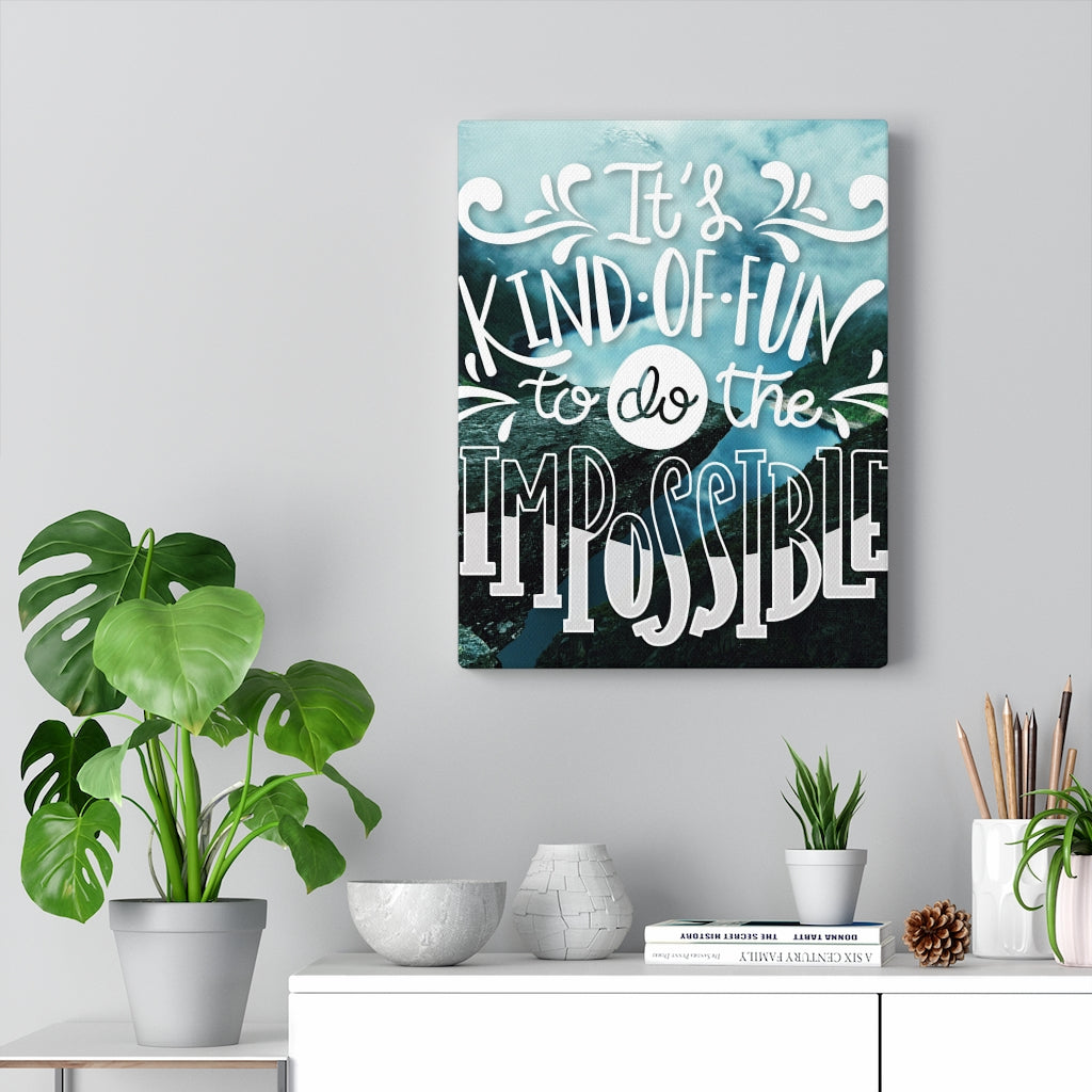 Scripture Walls Inspirational Wall Art To Do The Impossible Wall Art Motivational Motto Inspiring Prints Artwork Decor Ready to Hang Unframed-Express Your Love Gifts