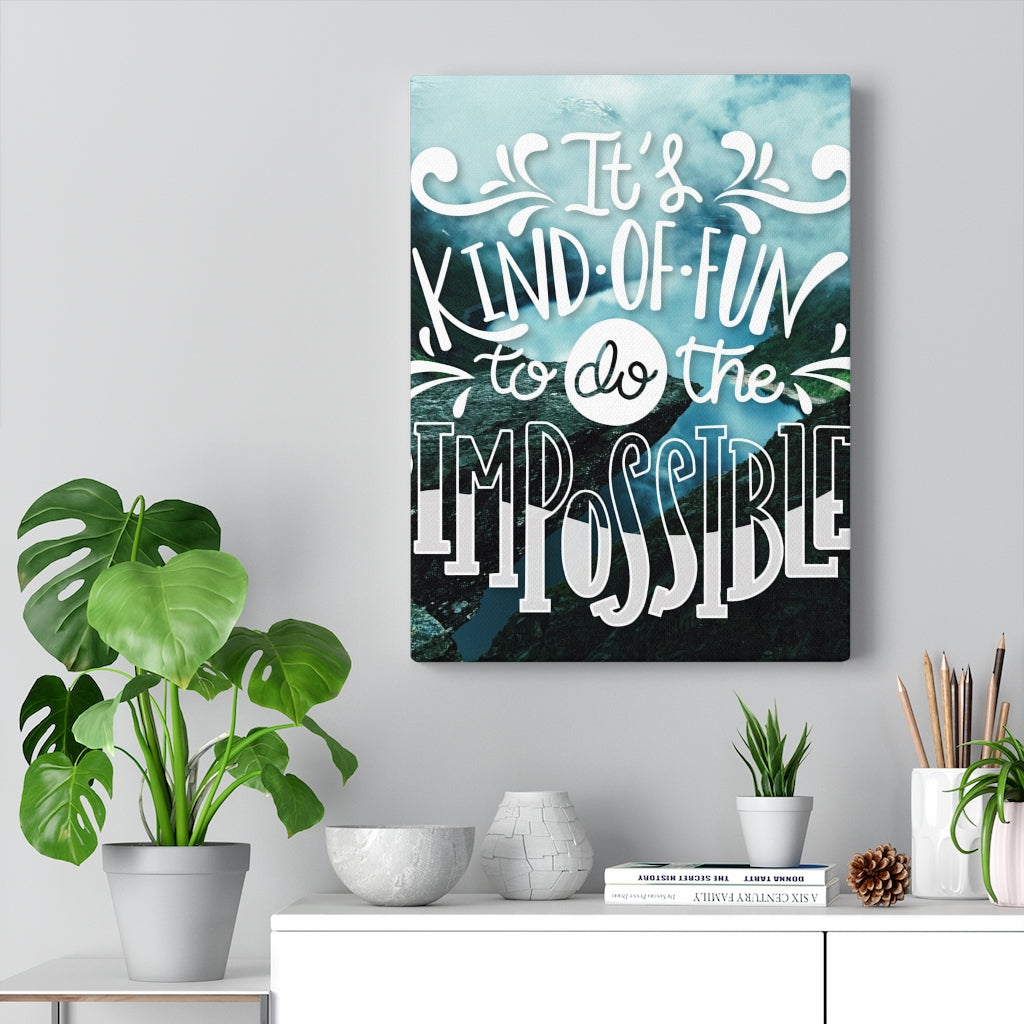 Scripture Walls Inspirational Wall Art To Do The Impossible Wall Art Motivational Motto Inspiring Prints Artwork Decor Ready to Hang Unframed-Express Your Love Gifts