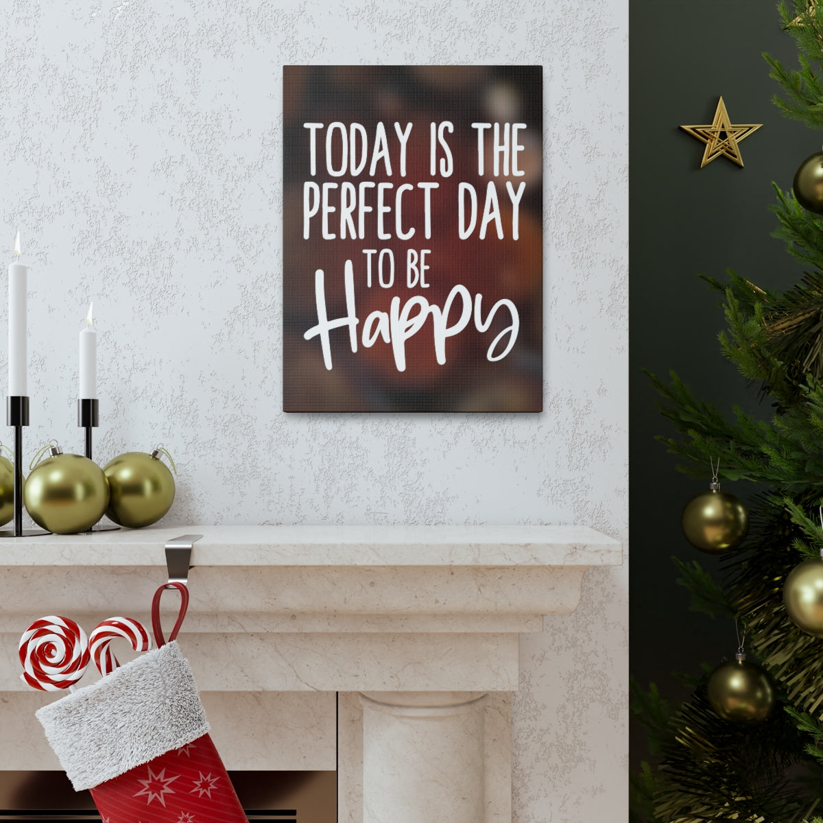 Scripture Walls Inspirational Wall Art Today Is Perfect Motivation Wall Decor for Home Office Gym Inspiring Success Quote Print Ready to Hang Unframed-Express Your Love Gifts