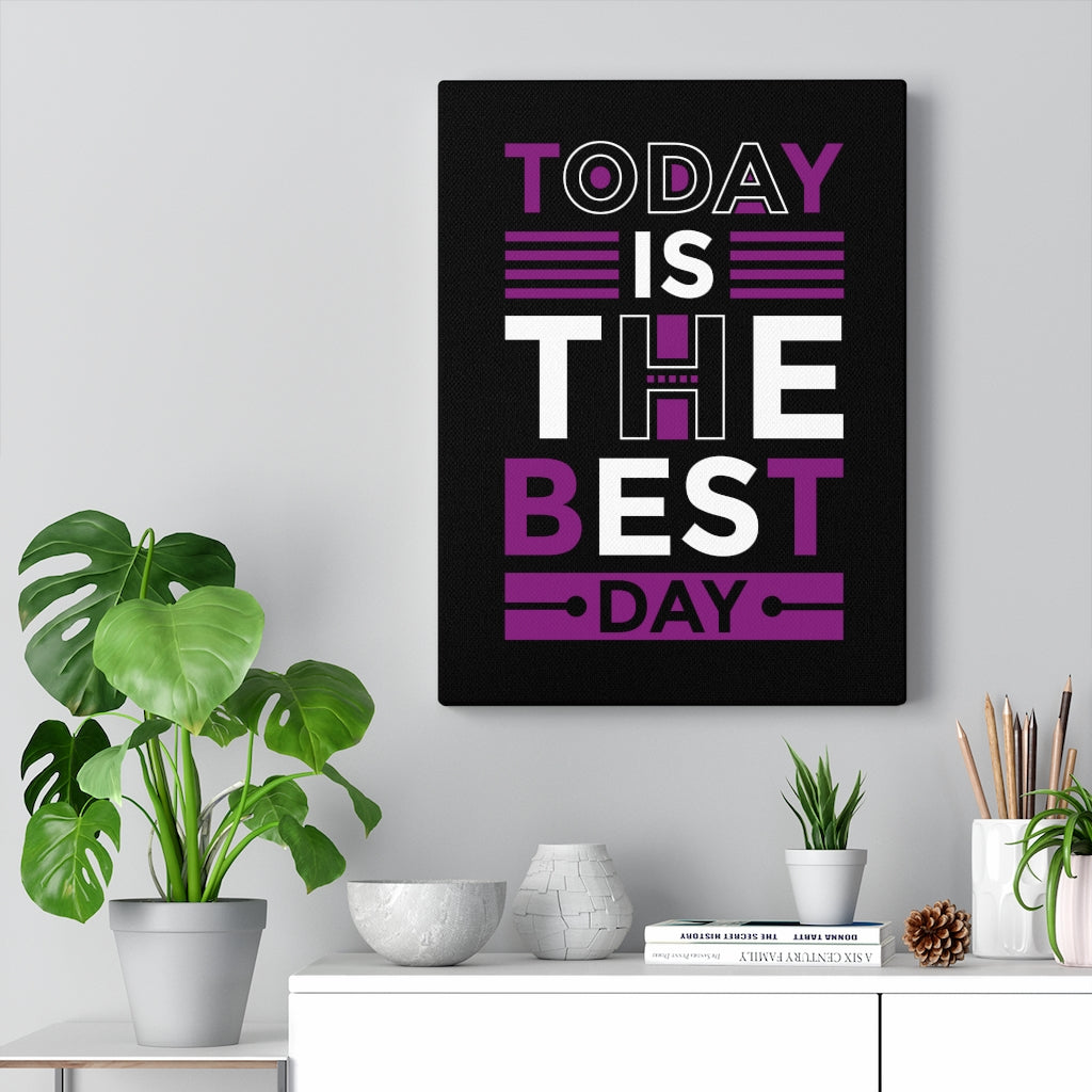 Scripture Walls Inspirational Wall Art Today Is The Best Day Wall Art Motivation Wall Decor for Home Office Gym Inspiring Success Quote Print Ready to Hang Unframed-Express Your Love Gifts