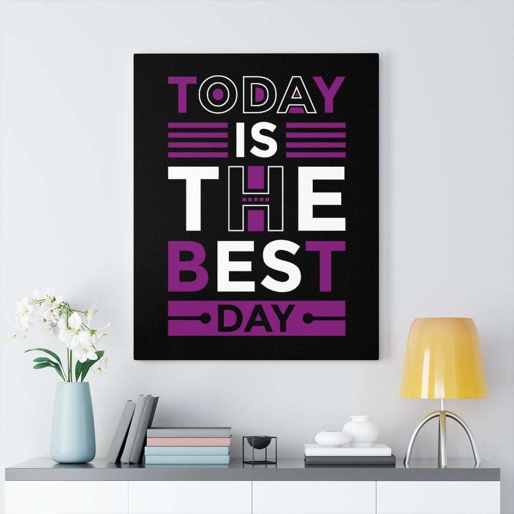 Scripture Walls Inspirational Wall Art Today Is The Best Day Wall Art Motivation Wall Decor for Home Office Gym Inspiring Success Quote Print Ready to Hang Unframed-Express Your Love Gifts