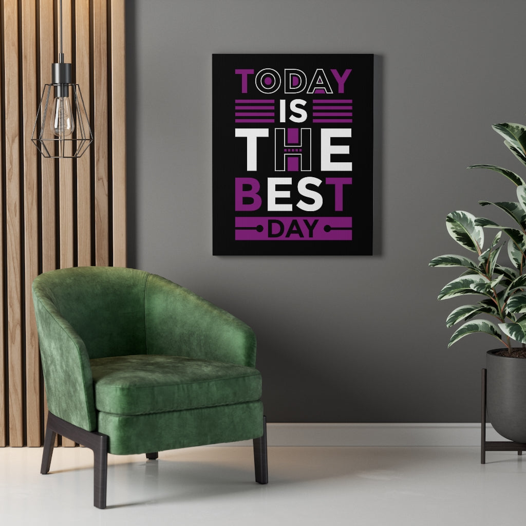 Scripture Walls Inspirational Wall Art Today Is The Best Day Wall Art Motivation Wall Decor for Home Office Gym Inspiring Success Quote Print Ready to Hang Unframed-Express Your Love Gifts