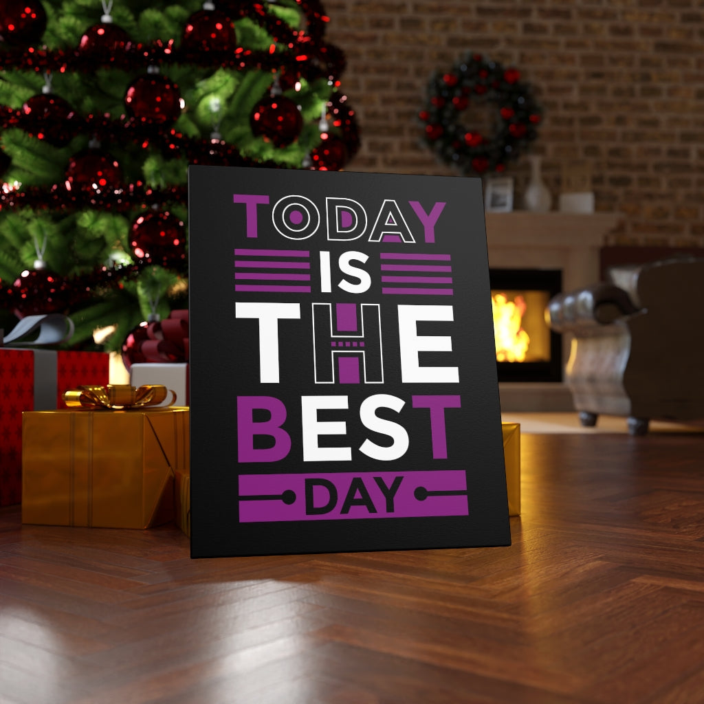 Scripture Walls Inspirational Wall Art Today Is The Best Day Wall Art Motivation Wall Decor for Home Office Gym Inspiring Success Quote Print Ready to Hang Unframed-Express Your Love Gifts