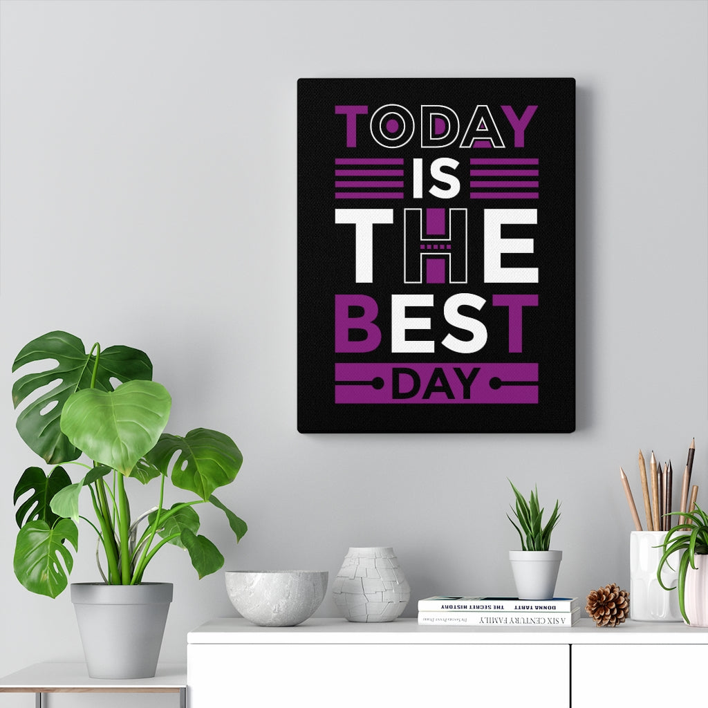 Scripture Walls Inspirational Wall Art Today Is The Best Day Wall Art Motivation Wall Decor for Home Office Gym Inspiring Success Quote Print Ready to Hang Unframed-Express Your Love Gifts