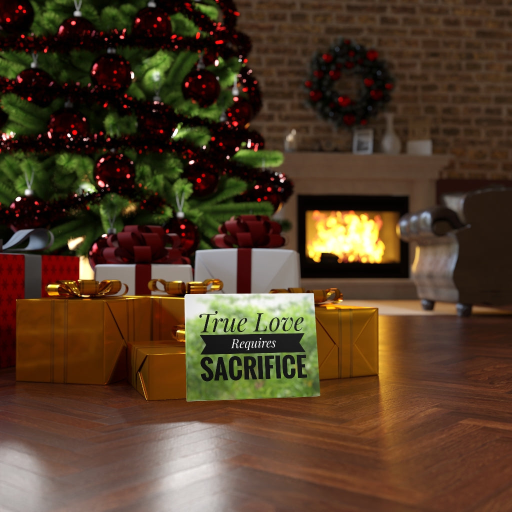 Scripture Walls Inspirational Wall Art True Love Requires Sacrifice Motivational Print Ready to Hang Artwork Unframed-Express Your Love Gifts