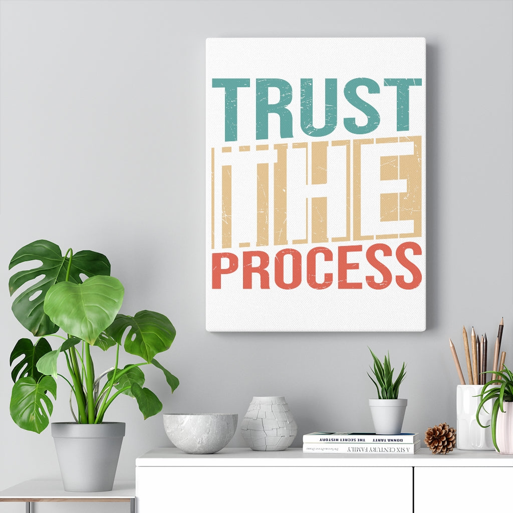 Scripture Walls Inspirational Wall Art Trust The Process Wall Art Motivation Wall Decor for Home Office Gym Inspiring Success Quote Print Ready to Hang Unframed-Express Your Love Gifts